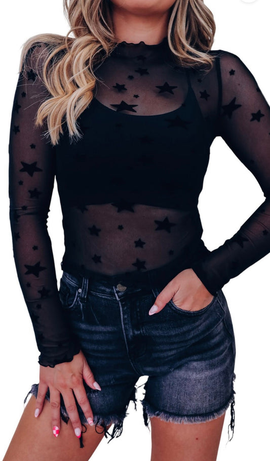 Star Mesh Long Sleeve