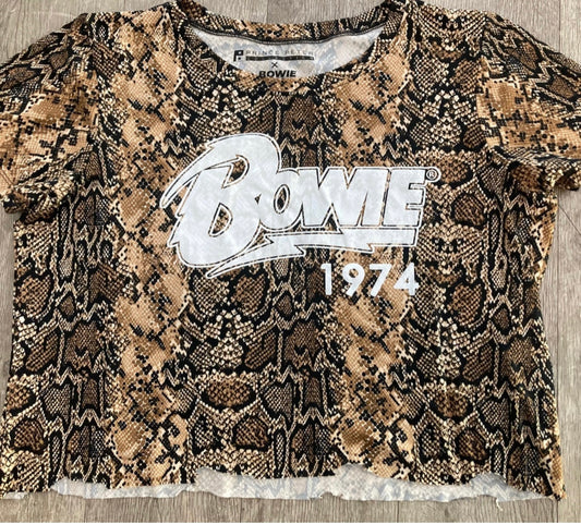 Bowie Snake Skin Crop Top