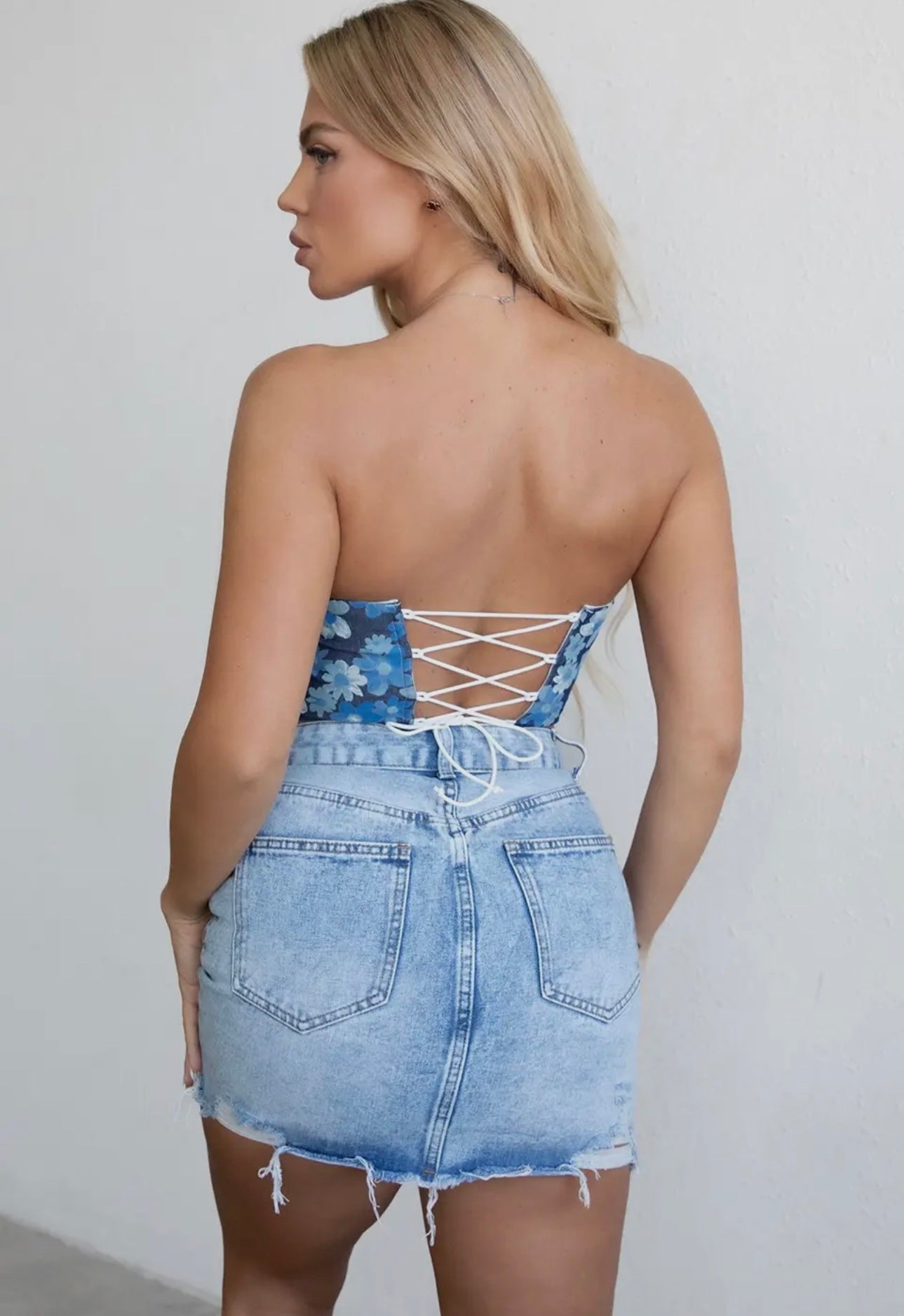 Chambray Corset Top