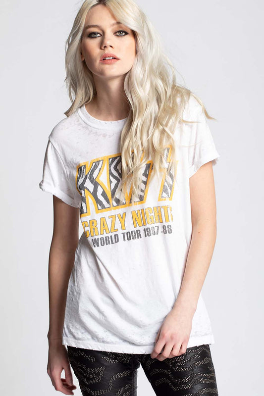 KISS Crazy Nights Burnout Tee