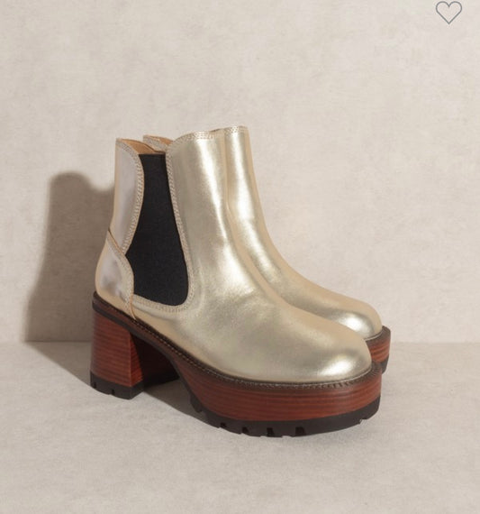 Sister Golden Platform Boots