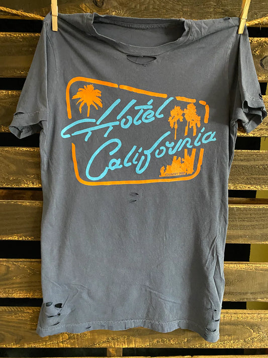 Hotel California Distressed Tee